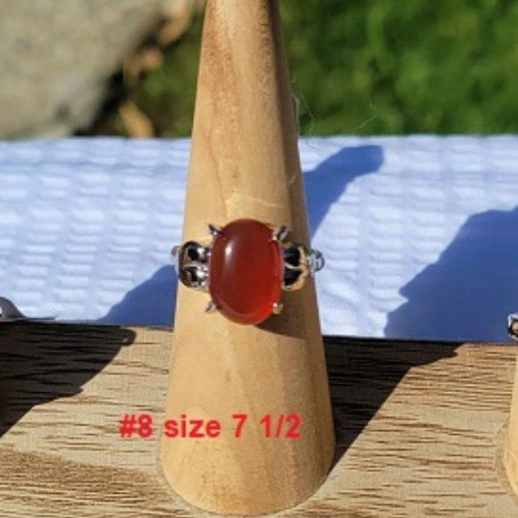 Carnelian Gemstone Rings - Picture 9 of 10